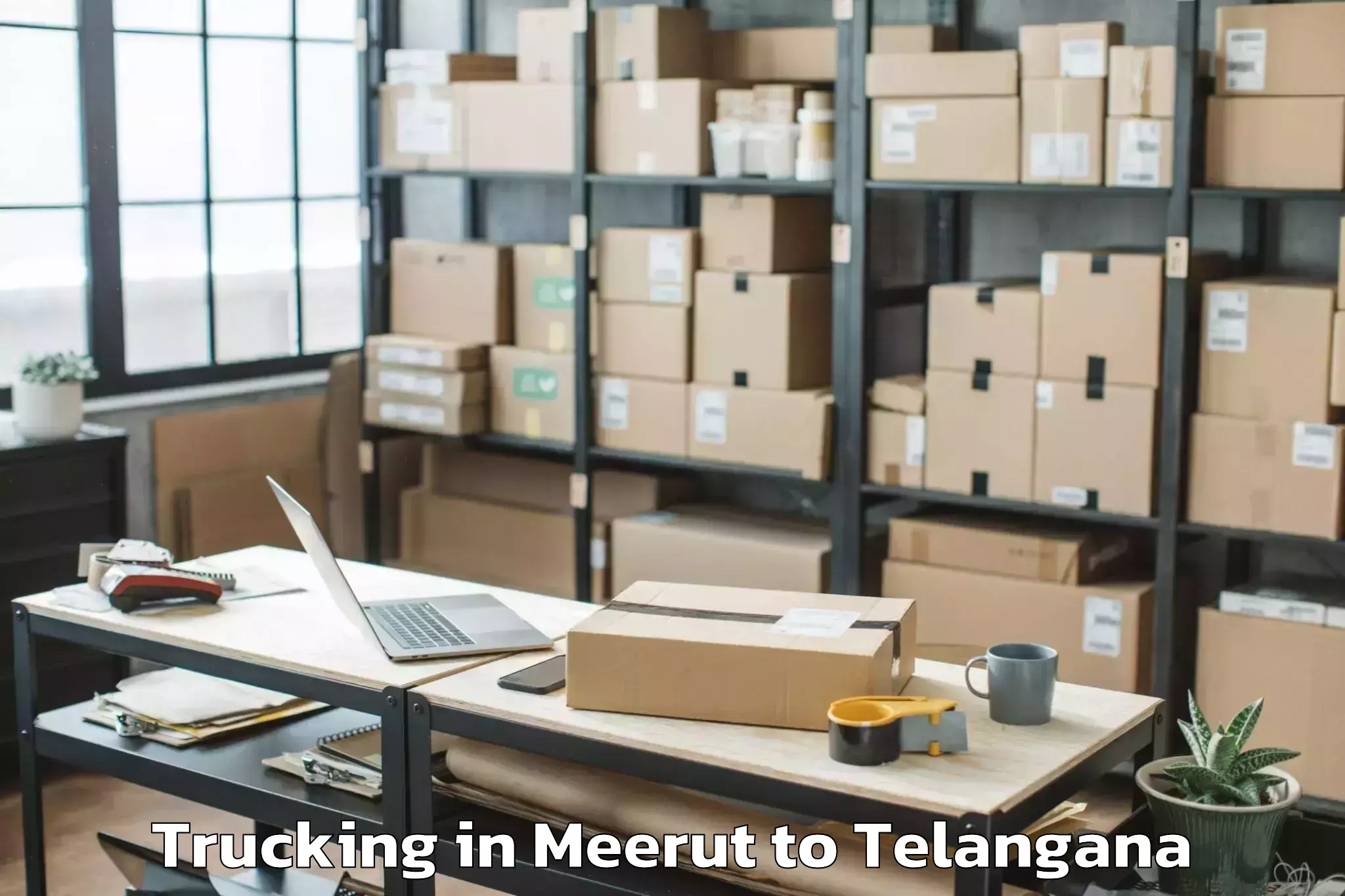 Leading Meerut to Gambhiraopet Trucking Provider